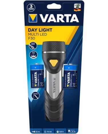 icecat_Varta Day Light Multi LED F30 Černá, Stříbrná, Žlutá Ruční svítilna