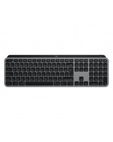 icecat_Logitech MX Keys clavier RF sans fil + Bluetooth QWERTZ Allemand Aluminium, Noir