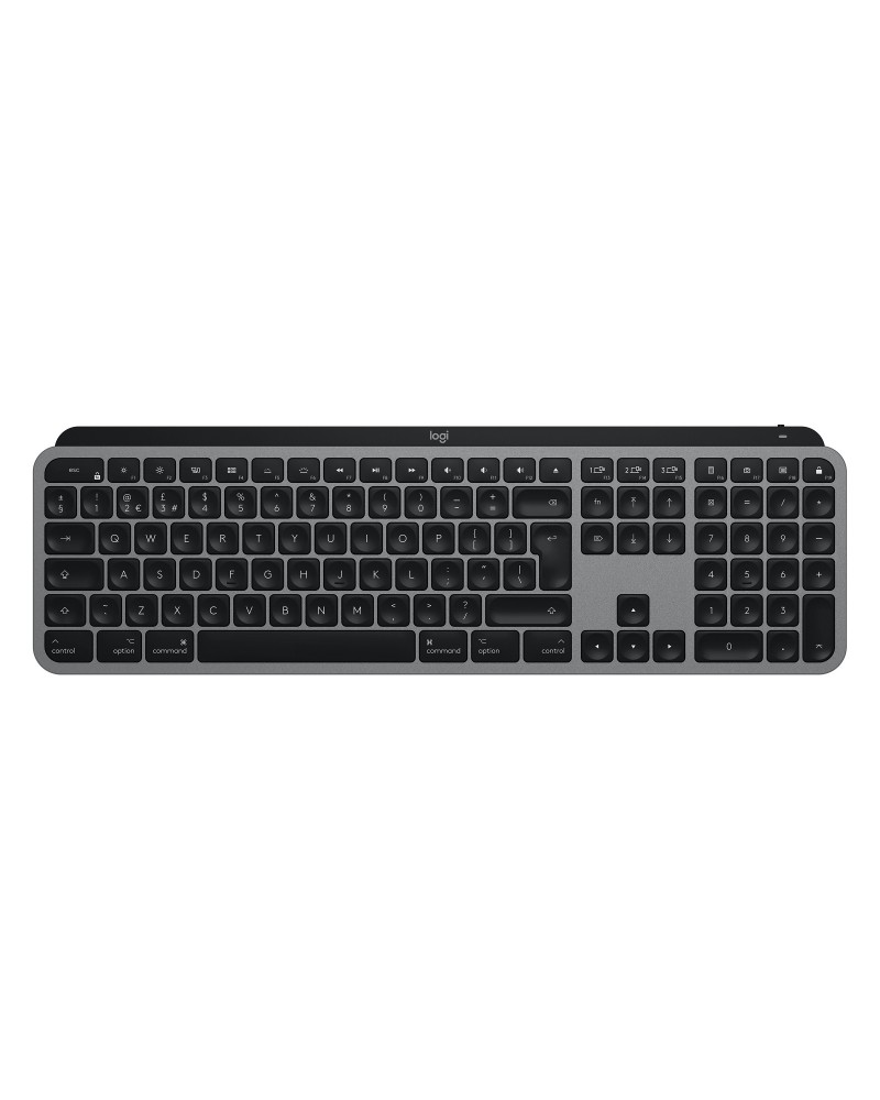 icecat_Logitech MX Keys tastiera RF senza fili + Bluetooth QWERTZ Tedesco Alluminio, Nero