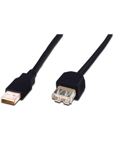 icecat_ASSMANN Electronic USB 2.0 Verlängerungskabel, Typ A St Bu, 3.0m, USB 2.0 konform, sw