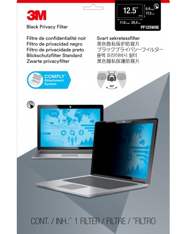 icecat_3M Filtre de confidentialité pour ordinateur portable à écran panoramique edge-to-edge 12,5"