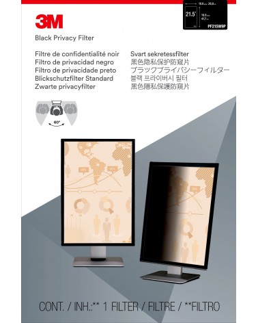 icecat_3M Filtro de privacidad de para monitor de escritorio con pantalla panorámica de 21,5" vertical