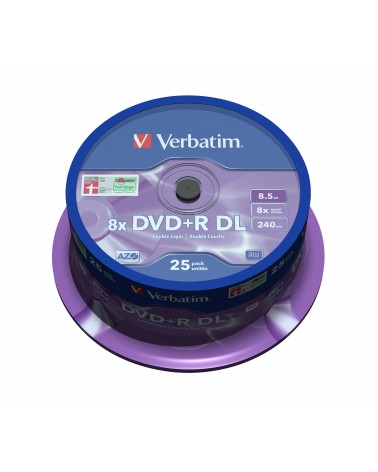 icecat_Verbatim DVD+R Double Layer 8x Matt Silver 25pk Spindle 8,5 GB DVD+R DL 25 kusů