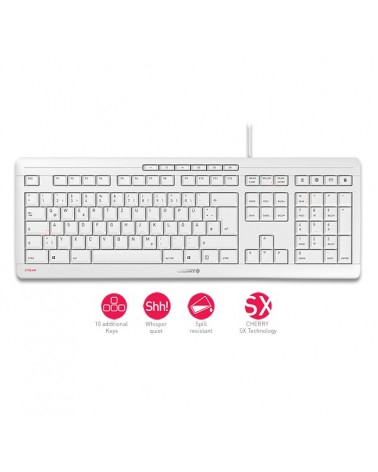 icecat_CHERRY JK-8500 tastiera USB QWERTZ Tedesco Bianco