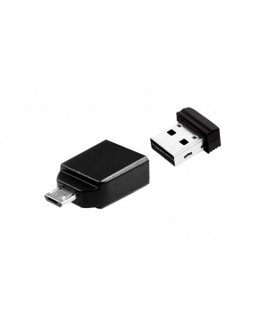 icecat_Verbatim Nano - Memoria USB da 32 GB con Adattatore Micro USB - Nero