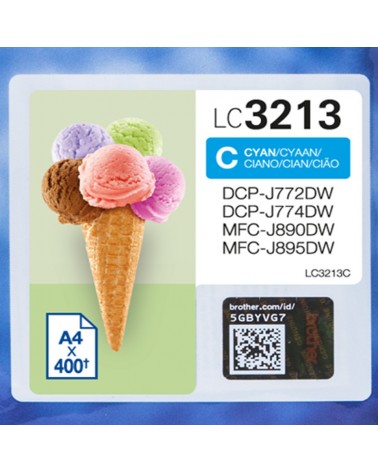 icecat_Brother LC-3213C inkoustová náplň Originální Vysoká (XL) výtěžnost Azurová