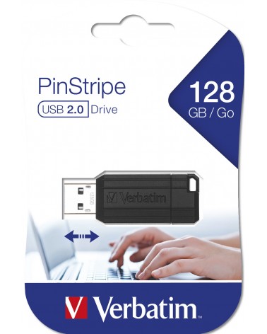 icecat_Verbatim PinStripe - Memoria USB da 128 GB - Nero