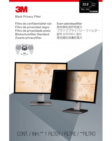 icecat_3M Filtro de privacidad de para monitor de escritorio con pantalla panorámica de 23,8"