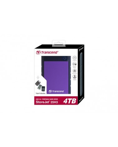 icecat_Transcend StoreJet 25H3 disco duro externo 4000 GB Negro, Púrpura