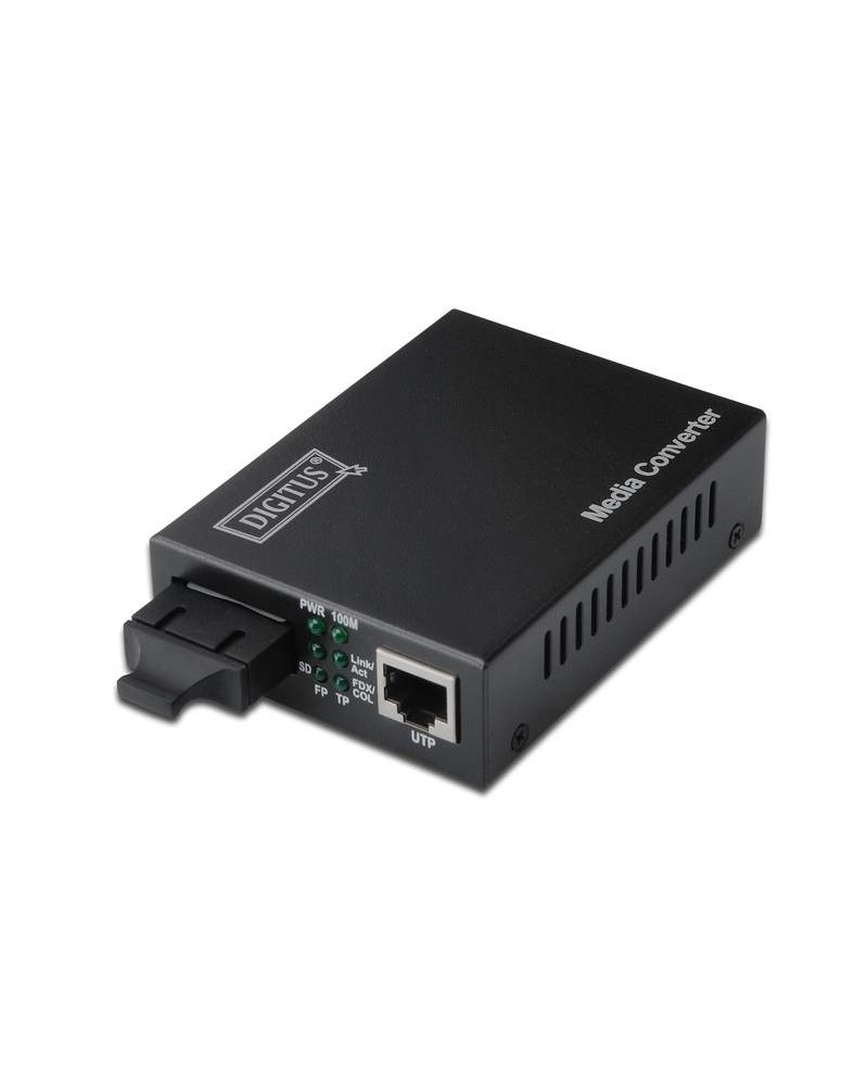icecat_Digitus Fast Ethernet, RJ-45 SC convertitore multimediale di rete 100 Mbit s 1310 nm Modalità multipla Nero