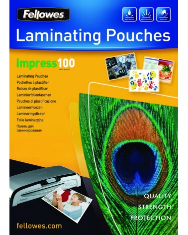 icecat_Fellowes A4 Glossy 100 Micron Laminating Pouch - 100 pack