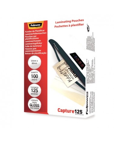 icecat_Fellowes Glossy 125 Micron Card Laminating Pouch - 54x86mm