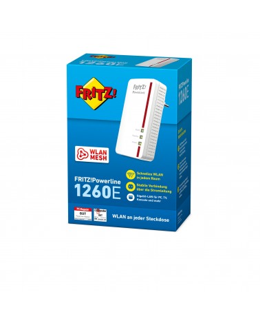 icecat_AVM FRITZ! Powerline 1260E 1200 Mbit s Připojení na síť Ethernet Wi-Fi Bílá 1 kusů