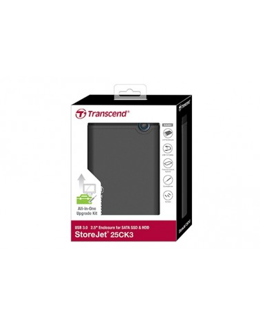 icecat_Transcend TS0GSJ25CK3 contenitore di unità di archiviazione Box esterno HDD SSD Grigio 2.5"