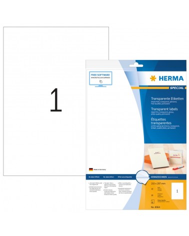 icecat_HERMA 8964 etichetta per stampante Trasparente Etichetta per stampante autoadesiva