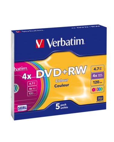 1x5 Verbatim DVD+RW 4,7GB...