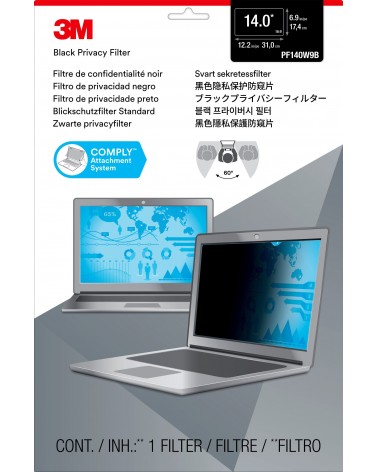icecat_3M Filtre de confidentialité pour ordinateur portable à écran panoramique 14"
