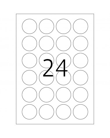 icecat_HERMA Removable labels A4 Ø 40 mm round white Movables removable paper matt 2400 pcs.