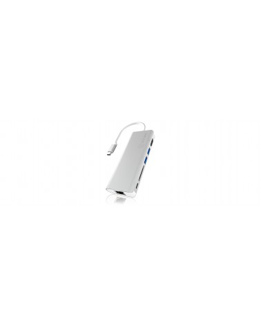 icecat_ICY BOX IB-DK4034-CPD Cablato USB 3.2 Gen 1 (3.1 Gen 1) Type-C Argento, Bianco