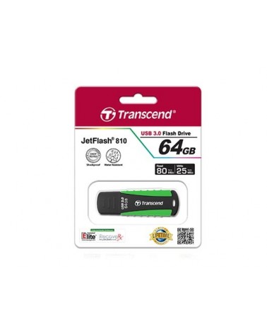 icecat_Transcend JetFlash 810 64GB USB 3.0 unidad flash USB USB tipo A 3.2 Gen 1 (3.1 Gen 1) Negro, Verde