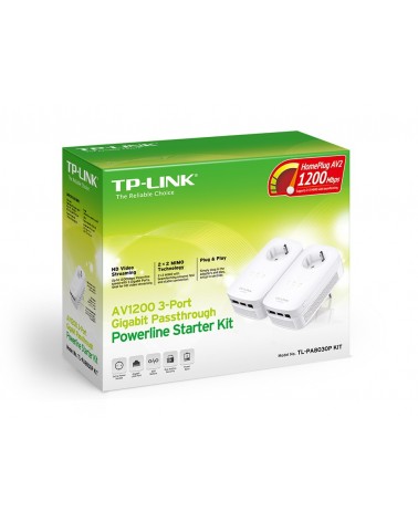 icecat_TP-LINK TL-PA8030PKIT 1200 Mbit s Eingebauter Ethernet-Anschluss Weiß 2 Stück(e)
