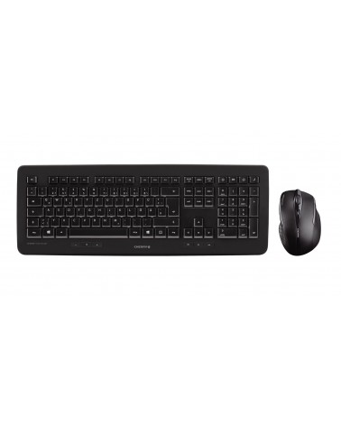 icecat_CHERRY DW 5100 Kabelloses Tesktopset, Schwarz, USB (QWERTY - DE)