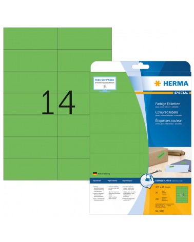 icecat_HERMA 5061 etichetta per stampante Verde Etichetta per stampante autoadesiva