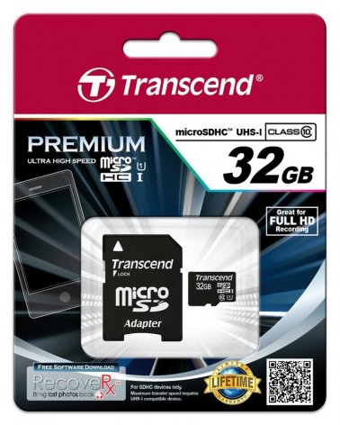 icecat_Transcend 32GB microSDHC Class 10 UHS-I mémoire flash 32 Go MLC Classe 10