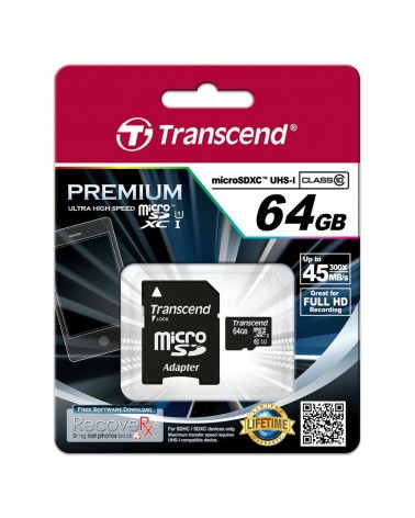icecat_Transcend TS64GUSDU1 Speicherkarte 64 GB MicroSDXC MLC Klasse 10