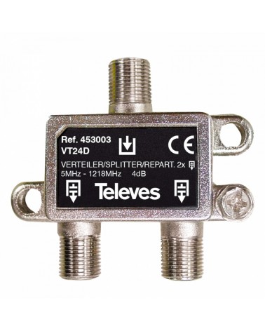 icecat_Televes VT24D Divisor de señal para cable coaxial Acero inoxidable
