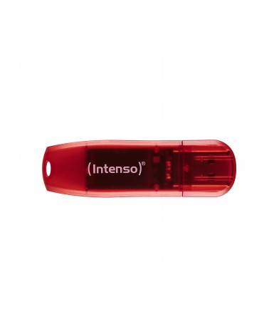 icecat_Intenso Rainbow Line lecteur USB flash 128 Go USB Type-A 2.0 Rouge, Transparent