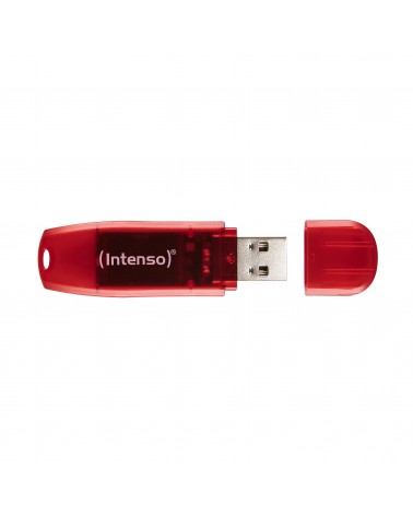 icecat_Intenso Rainbow Line lecteur USB flash 128 Go USB Type-A 2.0 Rouge, Transparent