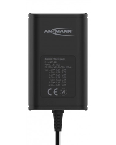 icecat_Ansmann APS 300 adaptador e inversor de corriente Interior 3,6 W Negro
