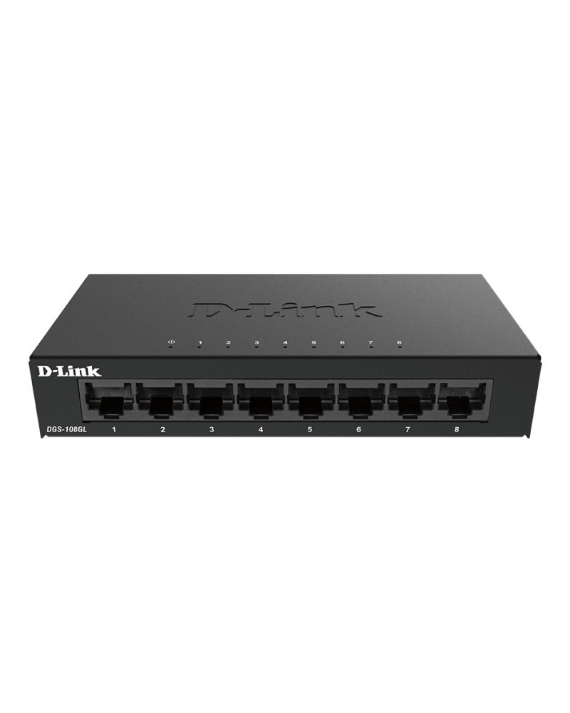 icecat_D-Link DGS-108GL Non-géré Gigabit Ethernet (10 100 1000) Noir