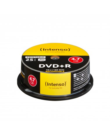 icecat_Intenso DVD+R 4.7GB, Printable, 16x 4,7 GB 25 pieza(s)