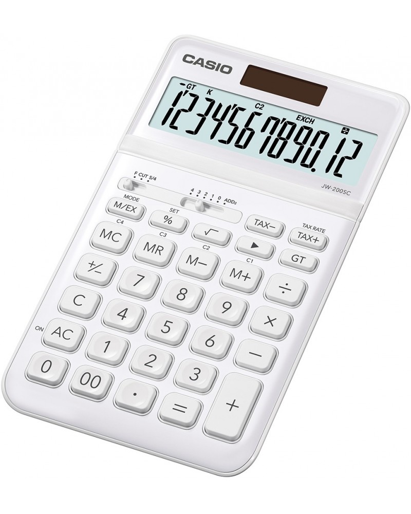 icecat_Casio JW-200SC kalkulačka Desktop Jednoduchá kalkulačka Bílá