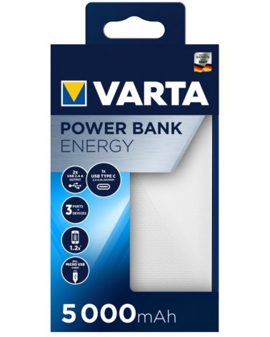 icecat_Varta Energy 5000 power bank Lithium Polymer (LiPo) 5000 mAh Black, White