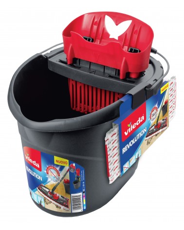 icecat_Vileda 158575 mopping system bucket Single tank Black, Red, White