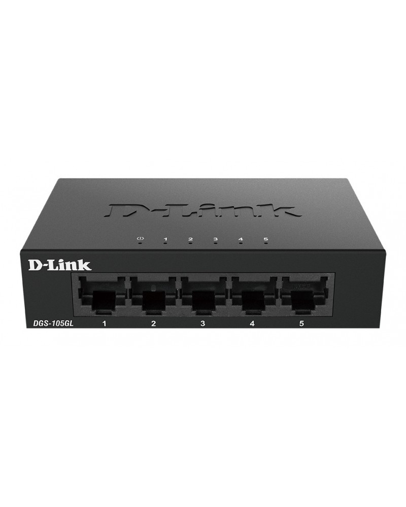 icecat_D-Link DGS-105GL E switch di rete Non gestito Gigabit Ethernet (10 100 1000) Nero