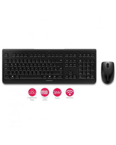 icecat_CHERRY DW 3000 Kabelloses Desktopset, Schwarz (QWERTY - DE)