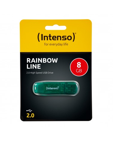 icecat_Intenso Rainbow Line lecteur USB flash 8 Go USB Type-A 2.0 Vert