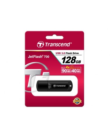 icecat_Transcend JetFlash 700 unidad flash USB 128 GB USB tipo A 3.2 Gen 1 (3.1 Gen 1) Negro