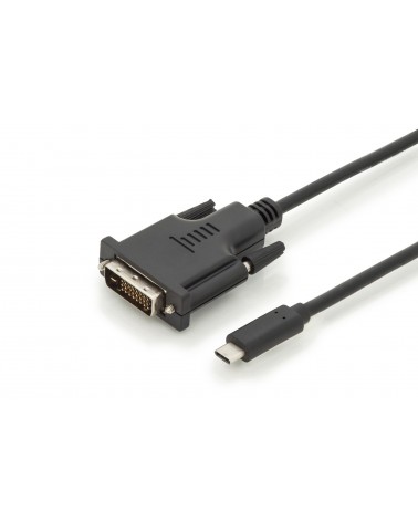 icecat_Digitus AK-300332-020-S adaptér k video kabelům 2 m USB typu C DVI Černá