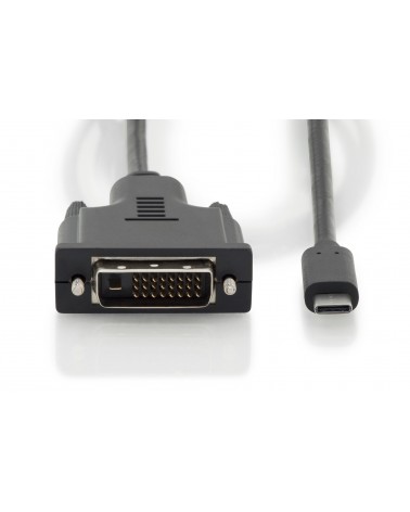 icecat_Digitus AK-300332-020-S adaptador de cable de vídeo 2 m USB Tipo C DVI Negro