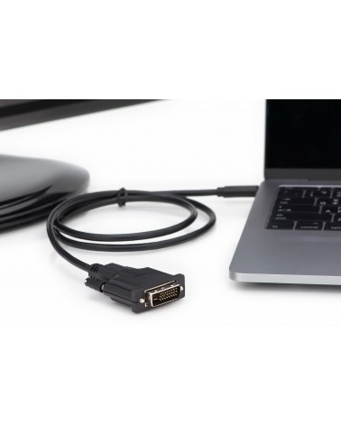 icecat_Digitus AK-300332-020-S adaptador de cable de vídeo 2 m USB Tipo C DVI Negro
