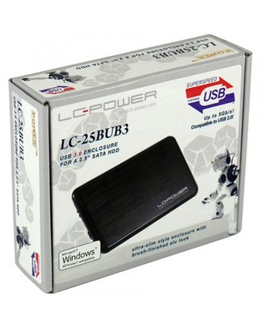 icecat_LC-Power LC-25BUB3 caja para disco duro externo Aluminio, Negro 2.5"