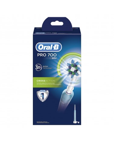 icecat_Oral-B PRO 700 CrossAction Adult Rotating-oscillating toothbrush Blue, White