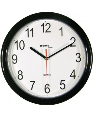 icecat_Technoline WT-600 Reloj de pared de cuarzo Círculo Negro, Blanco