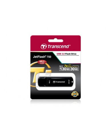 icecat_Transcend JetFlash 750, 16GB lecteur USB flash 16 Go USB Type-A 3.2 Gen 1 (3.1 Gen 1) Noir