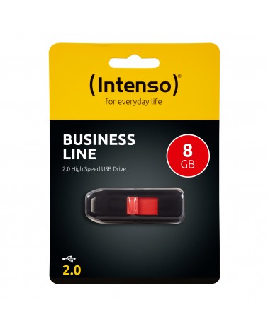 icecat_Intenso 8GB USB2.0 lecteur USB flash 8 Go USB Type-A 2.0 Noir, Rouge